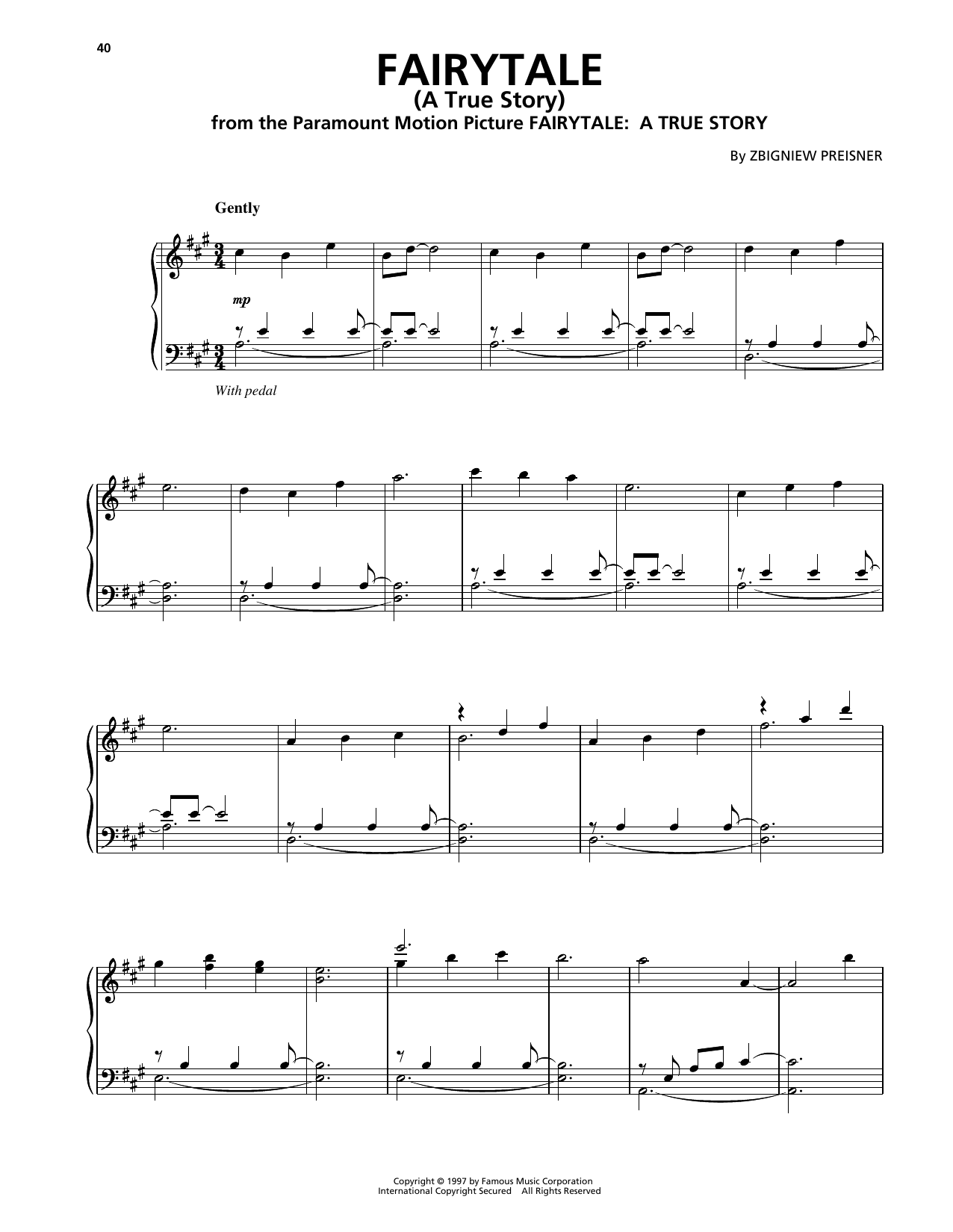 Sinfonia Varsovia Fairytale (A True Story) Sheet Music
