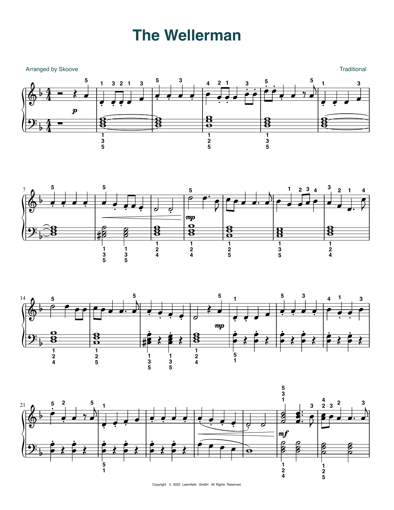 Skoove The Wellerman (arr. Skoove) Sheet Music