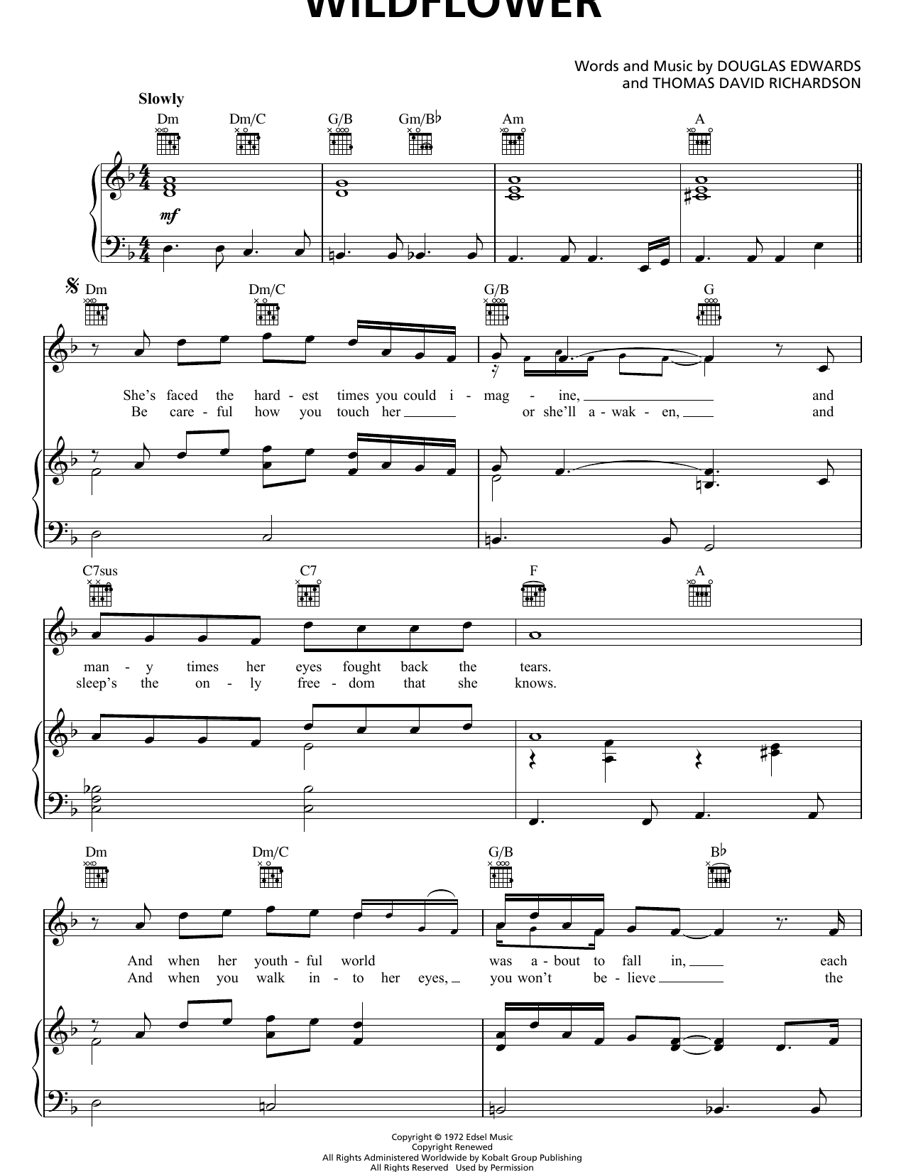 Skylark Wildflower Sheet Music
