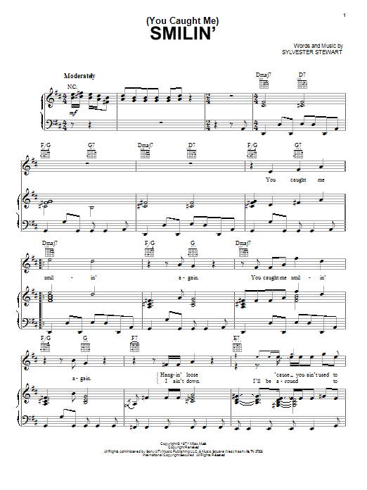 Sly And The Family Stone (You Caught Me) Smilin' Sheet Music
