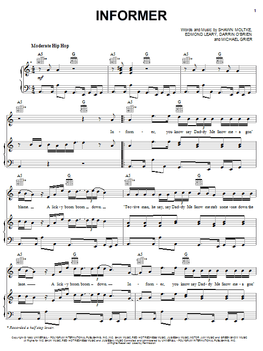Snow Informer Sheet Music