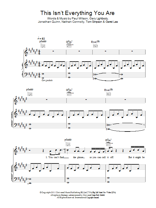 Snow Patrol This Isn't Everything You Are Sheet Music