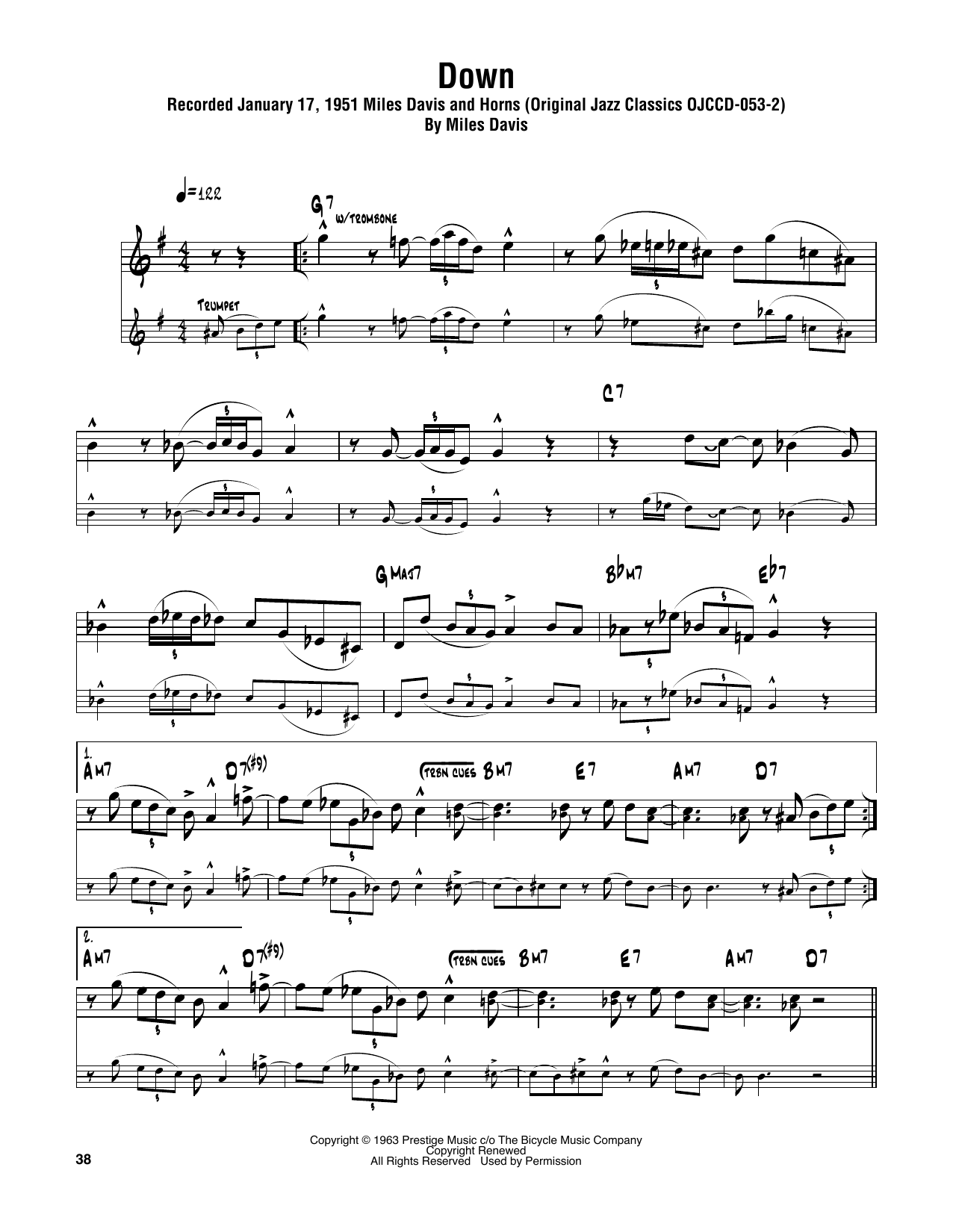 Sonny Rollins Down Sheet Music