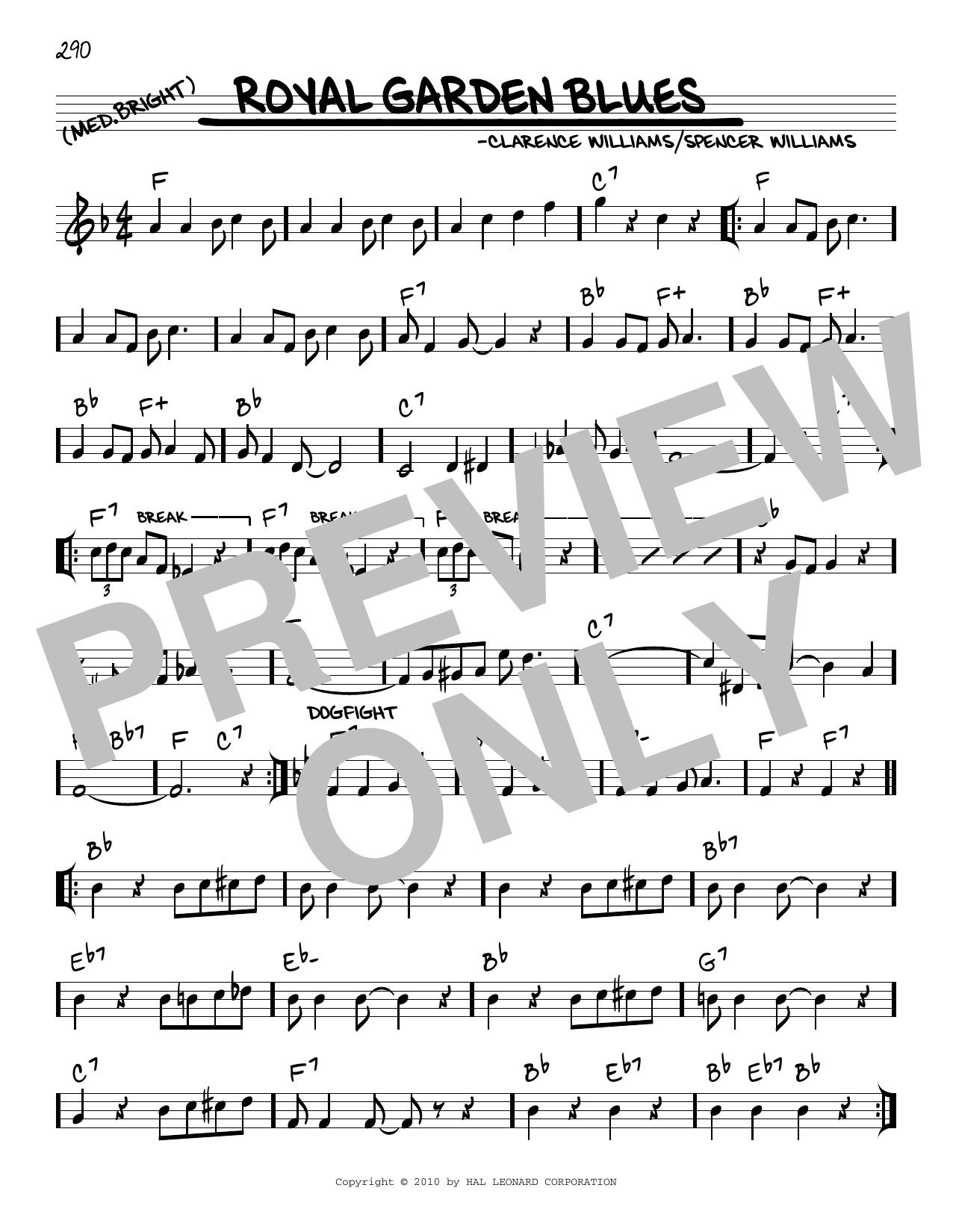 Spencer Williams Royal Garden Blues (arr. Robert Rawlins) Sheet Music