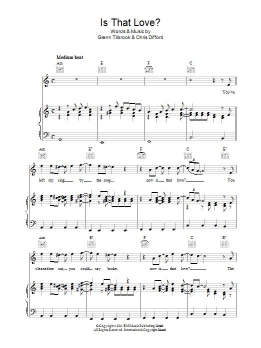 Squeeze Is That Love Sheet Music
