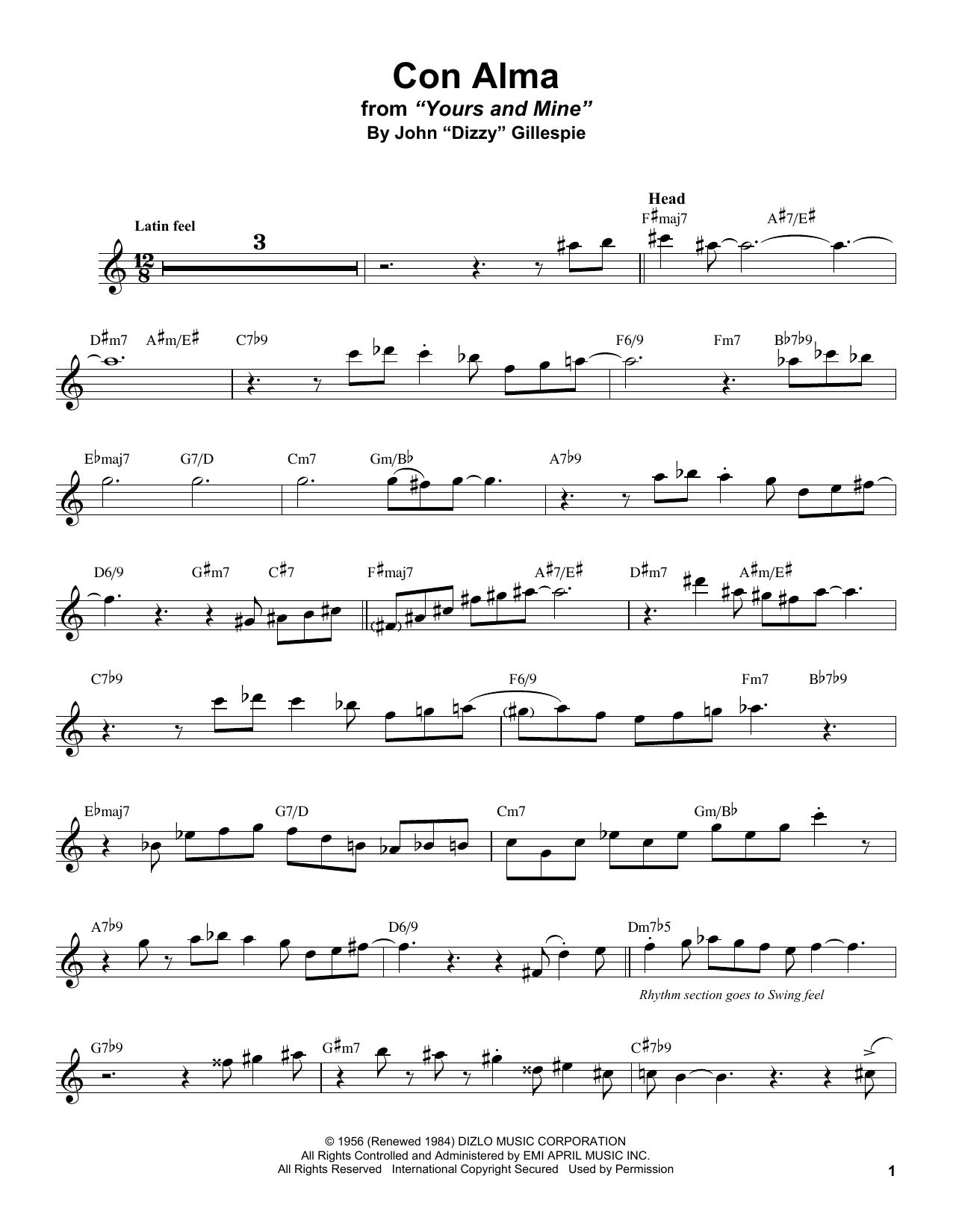 Stan Getz Con Alma Sheet Music