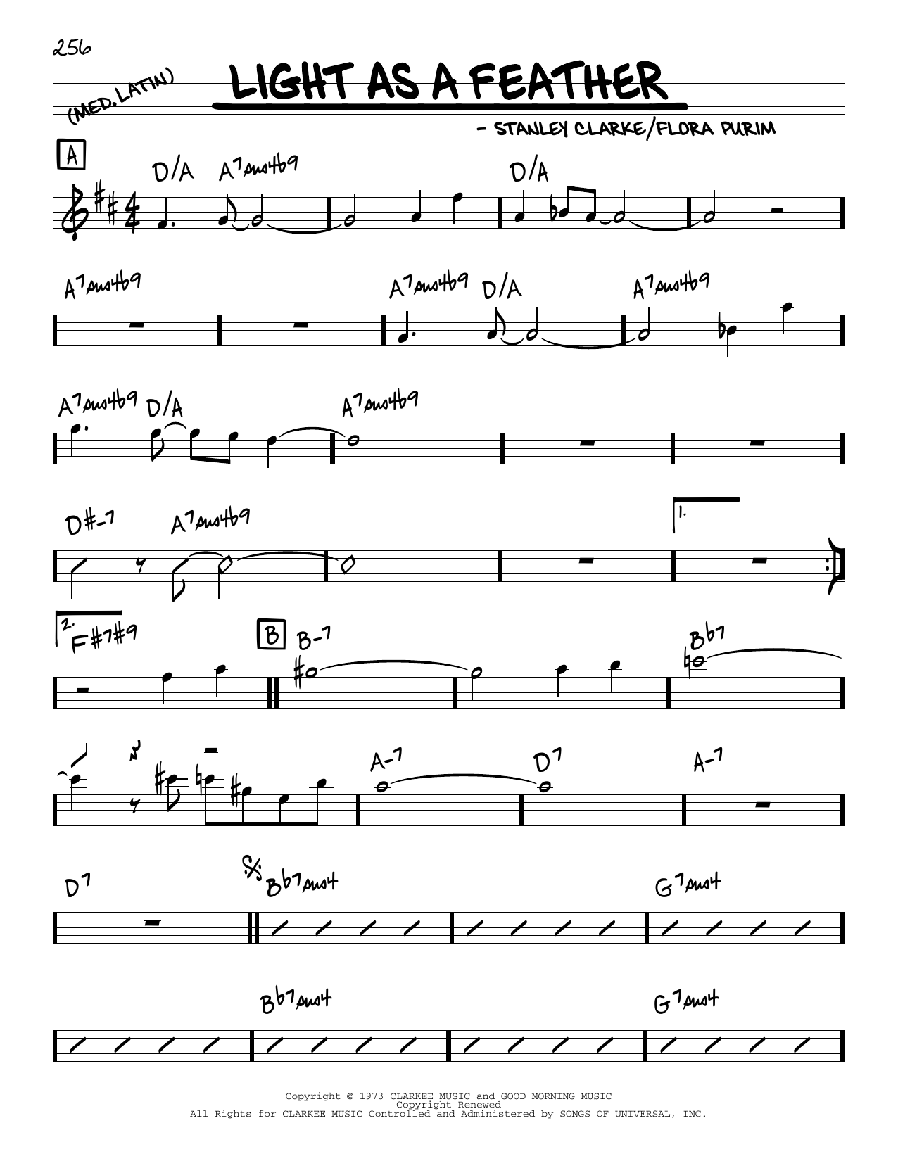 Stanley Clarke Light As A Feather Sheet Music