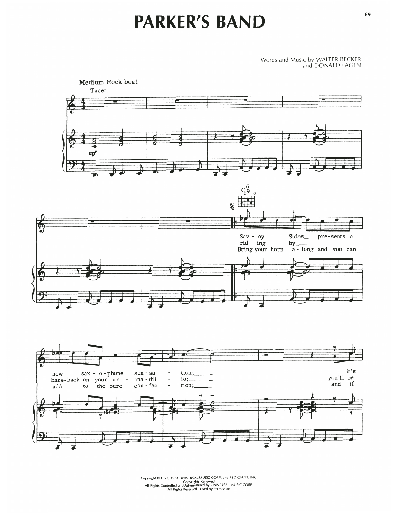 Steely Dan Parker's Band Sheet Music