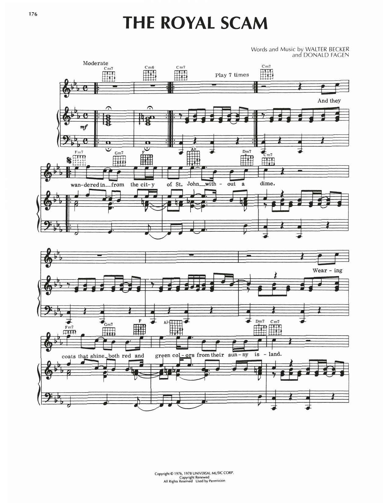 Steely Dan The Royal Scam Sheet Music