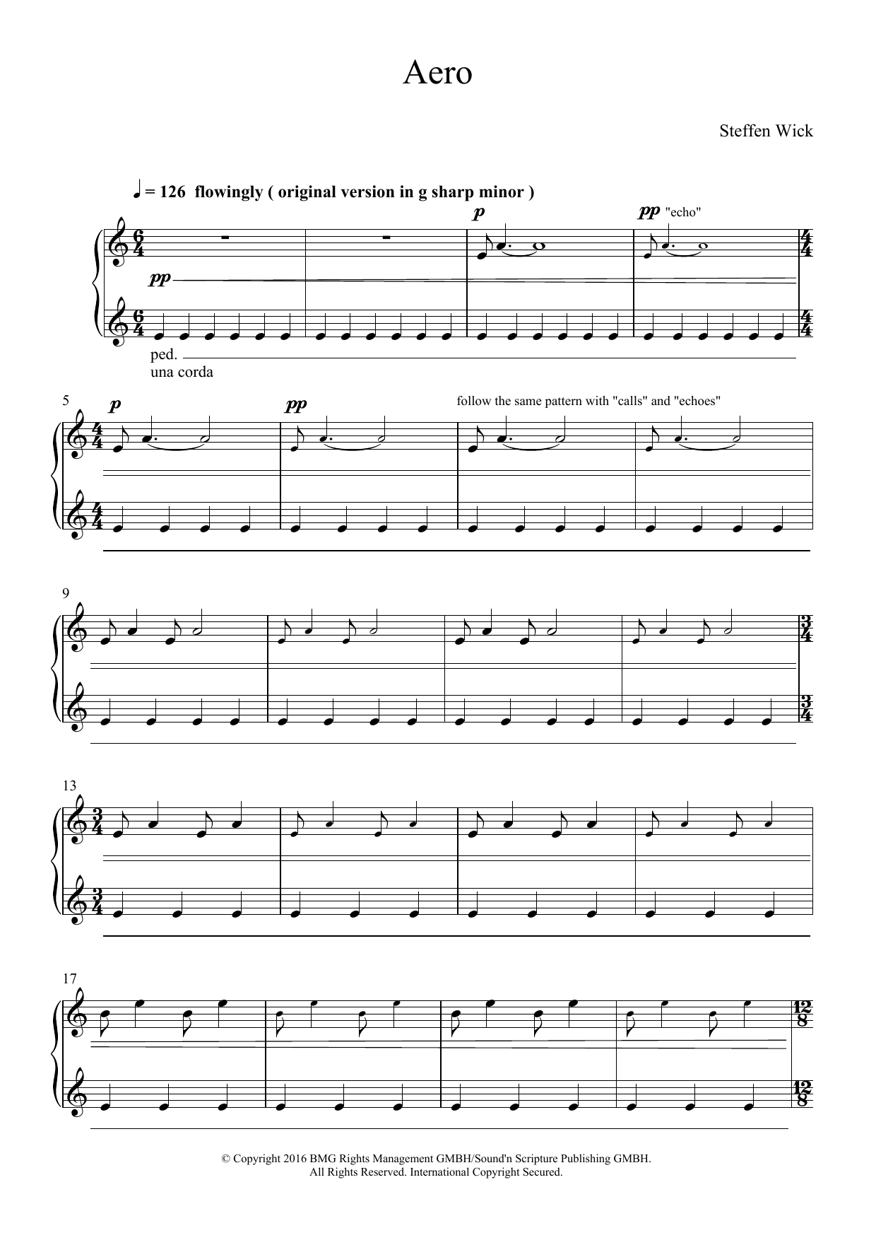 Steffen Wick Aero Sheet Music