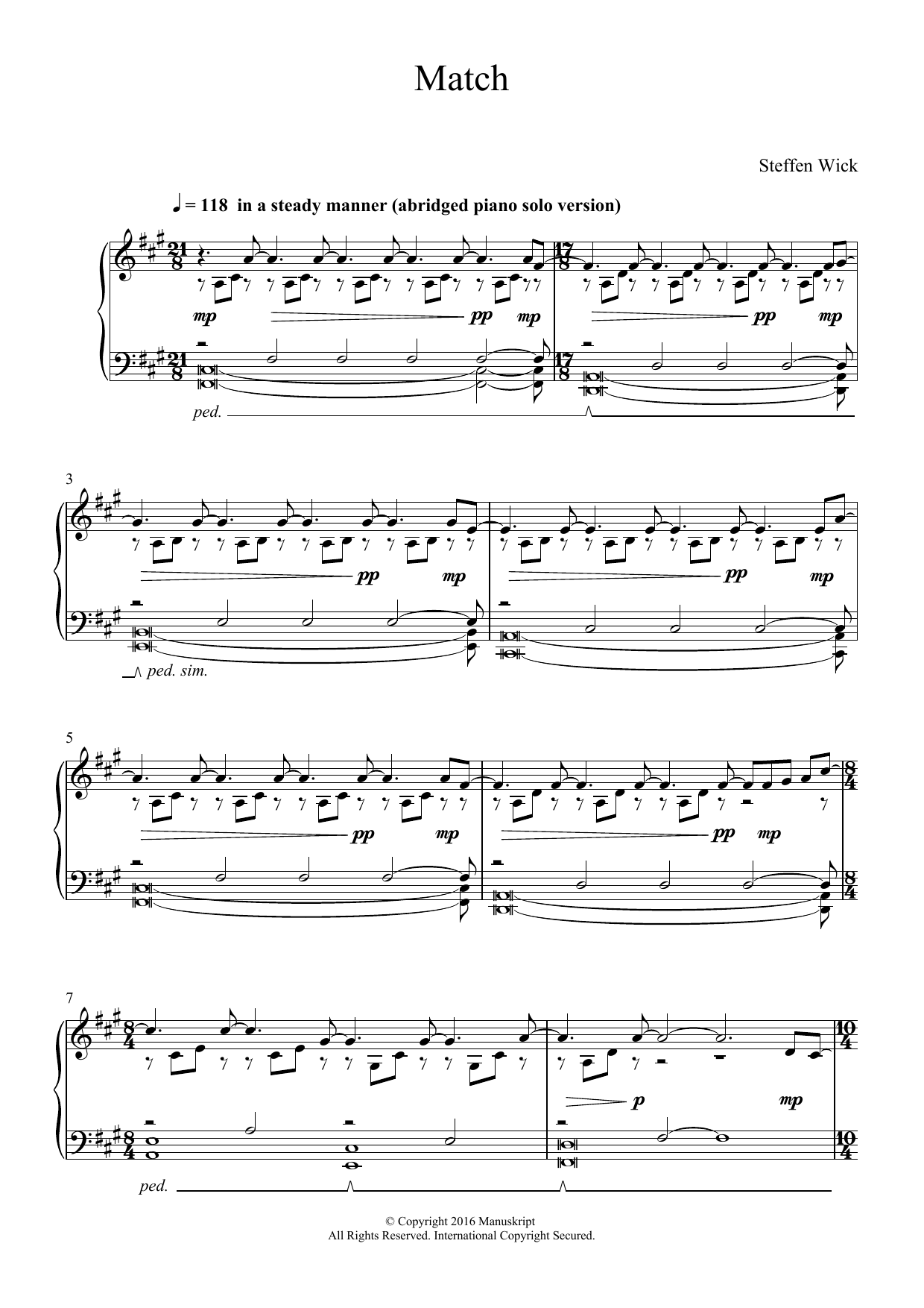 Steffen Wick Match Sheet Music