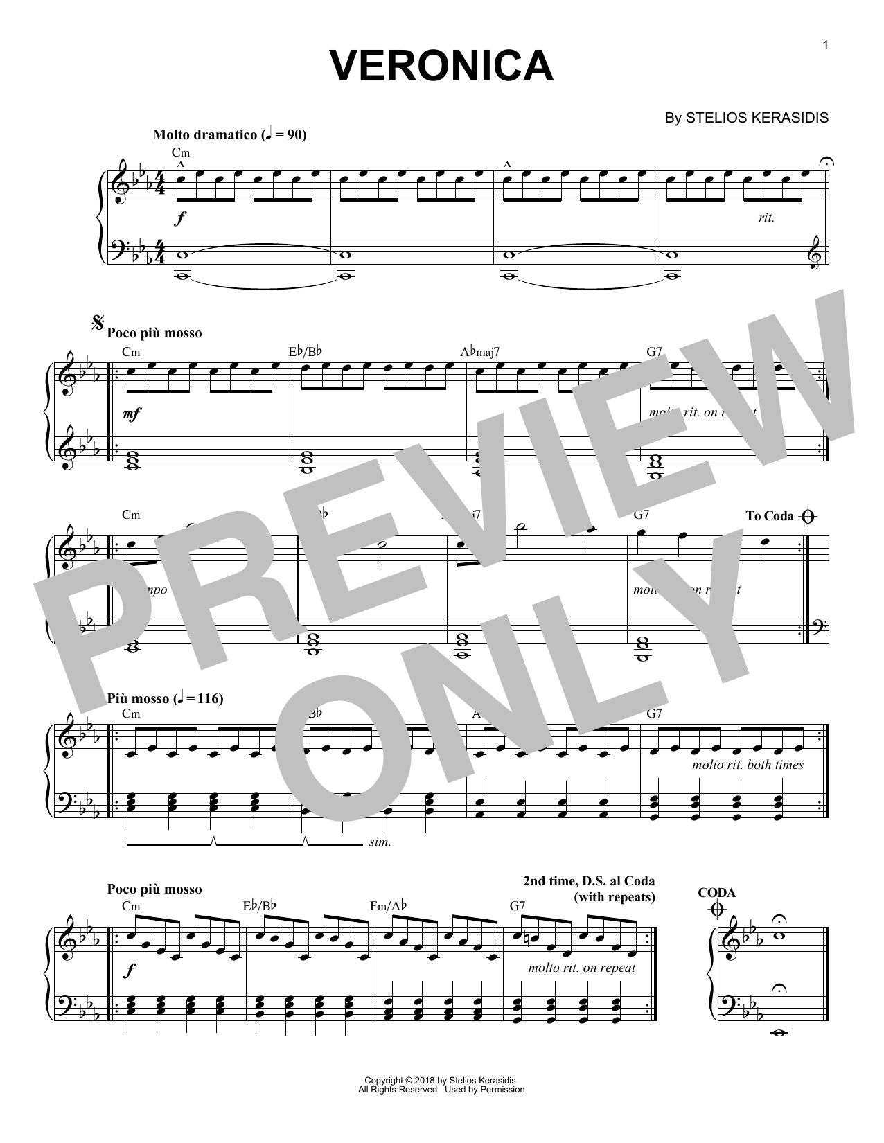 Stelios Kerasidis Veronica Sheet Music
