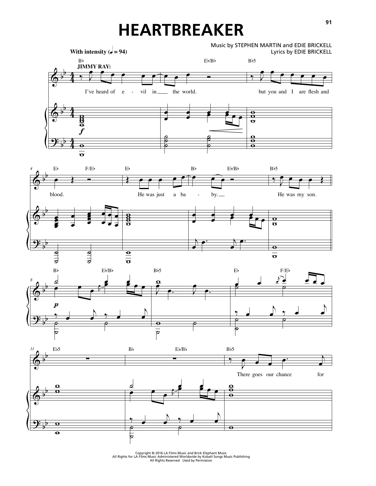Stephen Martin & Edie Brickell Heartbreaker Sheet Music