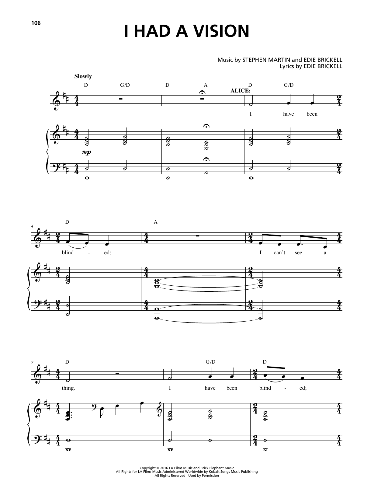 Stephen Martin & Edie Brickell I Had A Vision Sheet Music