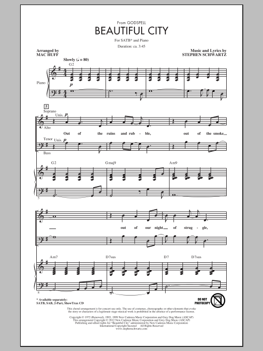 Mac Huff Beautiful City Sheet Music