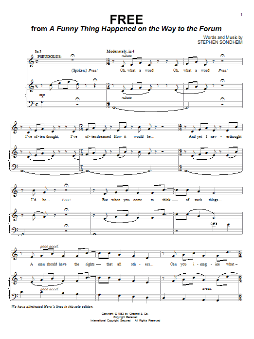 Stephen Sondheim Free Sheet Music