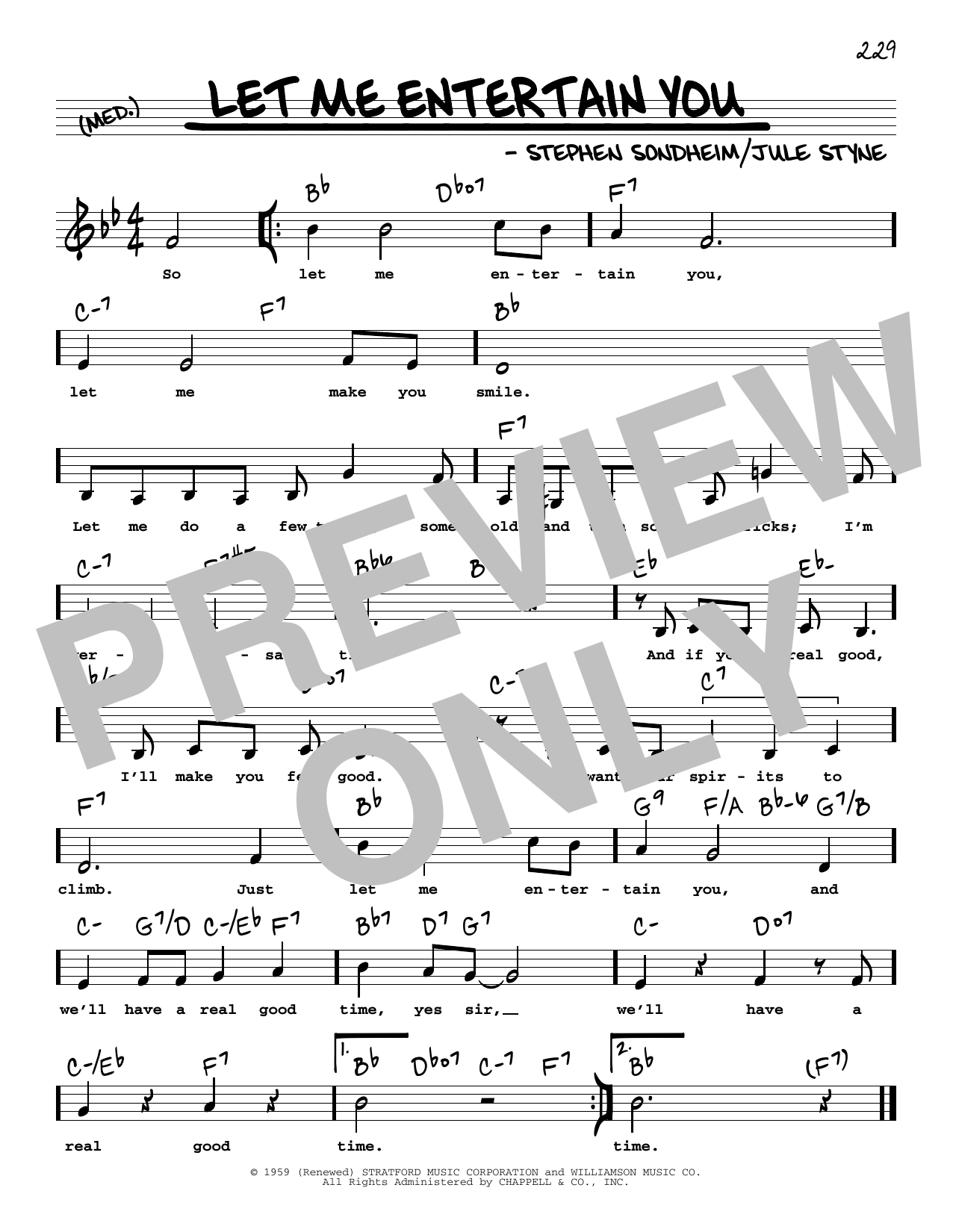 Stephen Sondheim Let Me Entertain You (Low Voice) Sheet Music