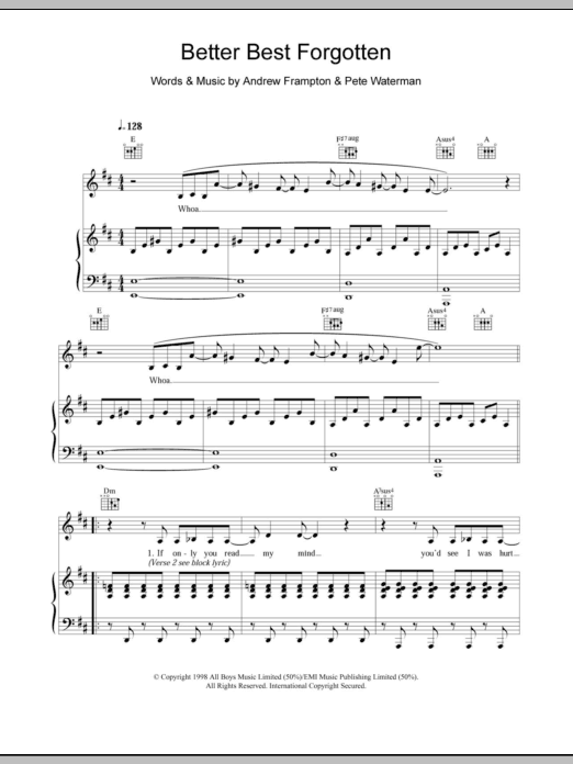 Steps Better Best Forgotten Sheet Music