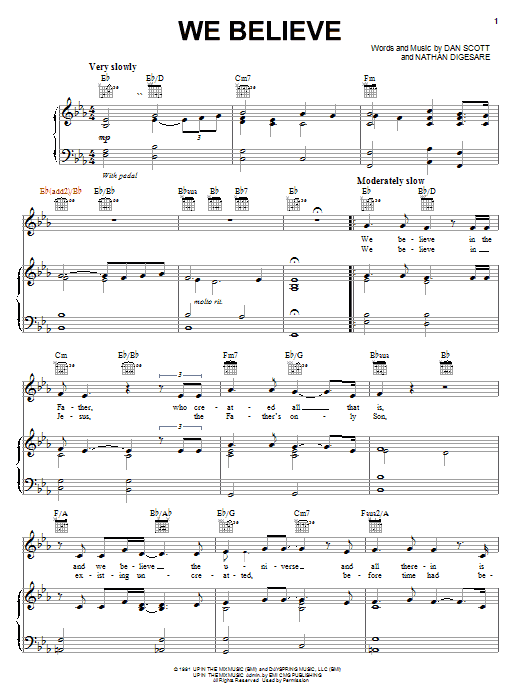 Steve Green We Believe Sheet Music