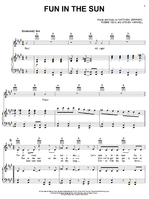 Steve Harwell Fun In The Sun Sheet Music