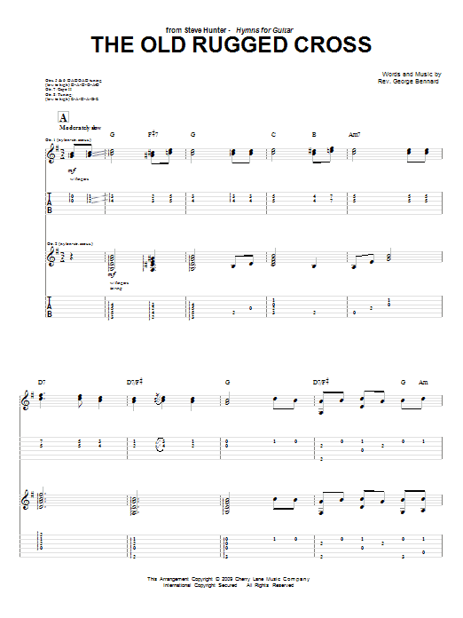 Steve Hunter The Old Rugged Cross Sheet Music