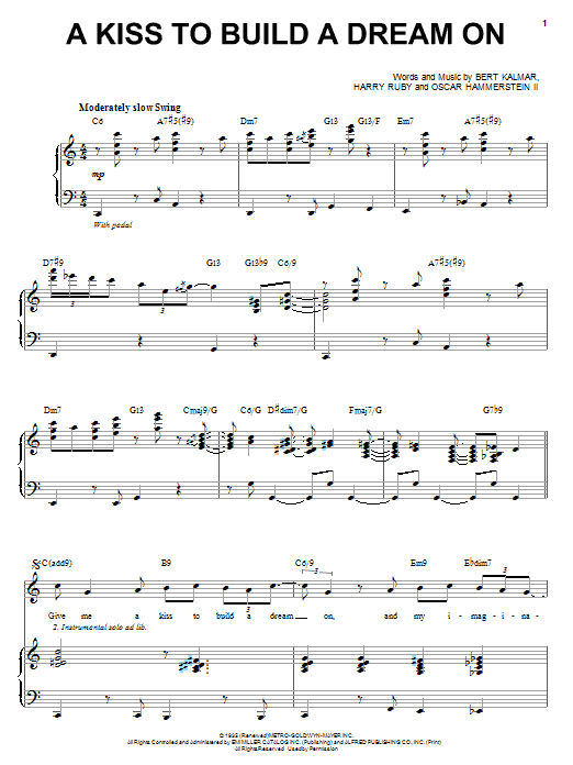 Steve Tyrell A Kiss To Build A Dream On Sheet Music