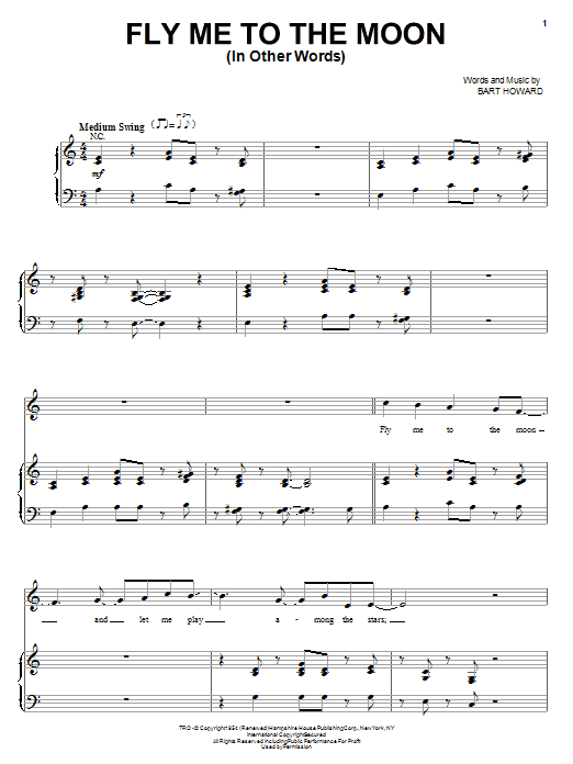 Steve Tyrell Fly Me To The Moon (In Other Words) Sheet Music