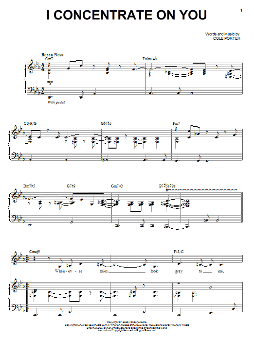 Steve Tyrell I Concentrate On You Sheet Music