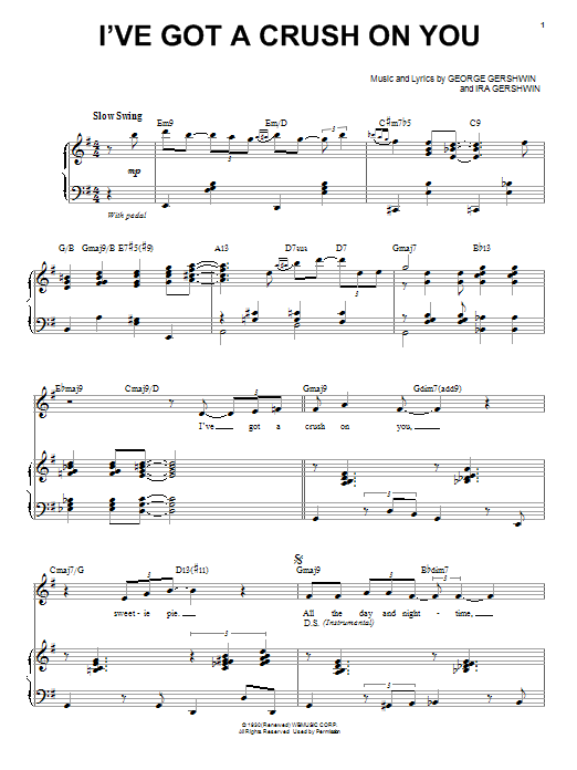 Steve Tyrell I've Got A Crush On You Sheet Music