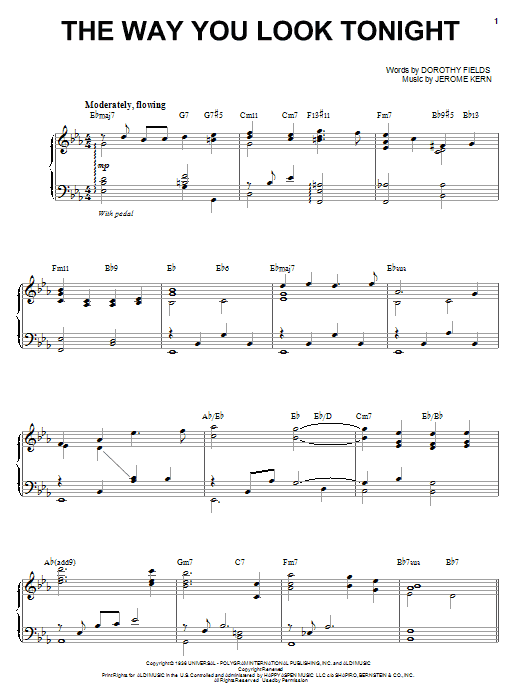 Steve Tyrell The Way You Look Tonight Sheet Music