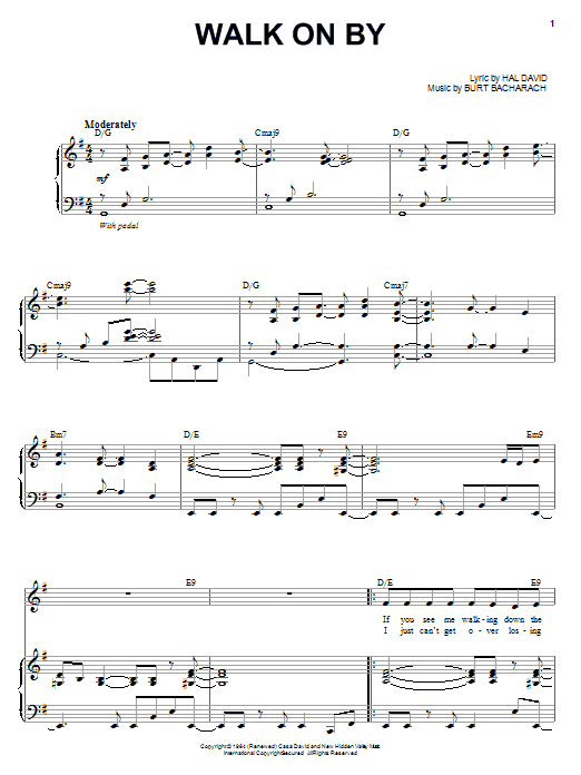 Steve Tyrell Walk On By Sheet Music