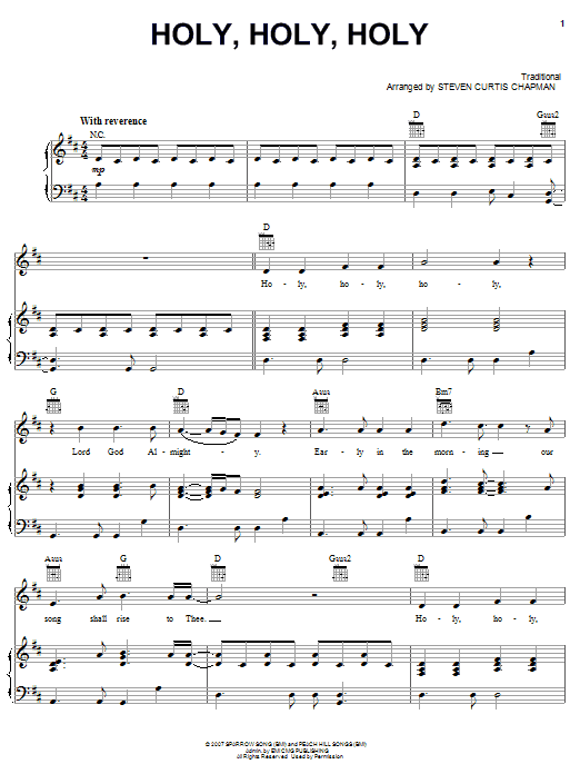 Steven Curtis Chapman Holy, Holy, Holy Sheet Music