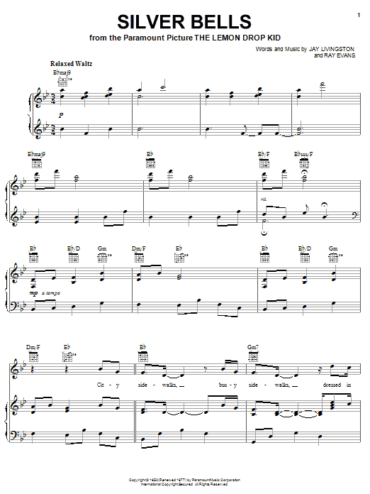 Steven Curtis Chapman Silver Bells Sheet Music
