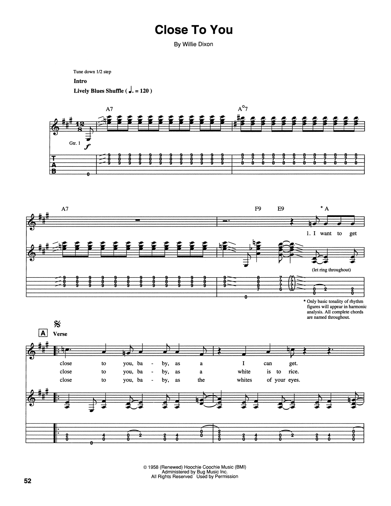 Stevie Ray Vaughan Close To You (I Wanna Get) Sheet Music