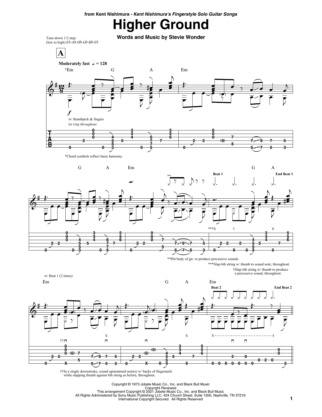 Stevie Wonder Higher Ground (arr. Kent Nishimura) Sheet Music