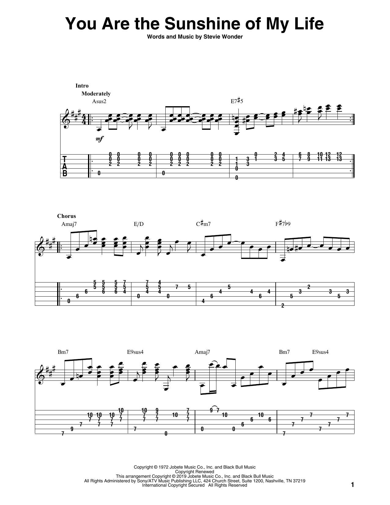 Stevie Wonder You Are The Sunshine Of My Life (arr. Bill LaFleur) Sheet Music