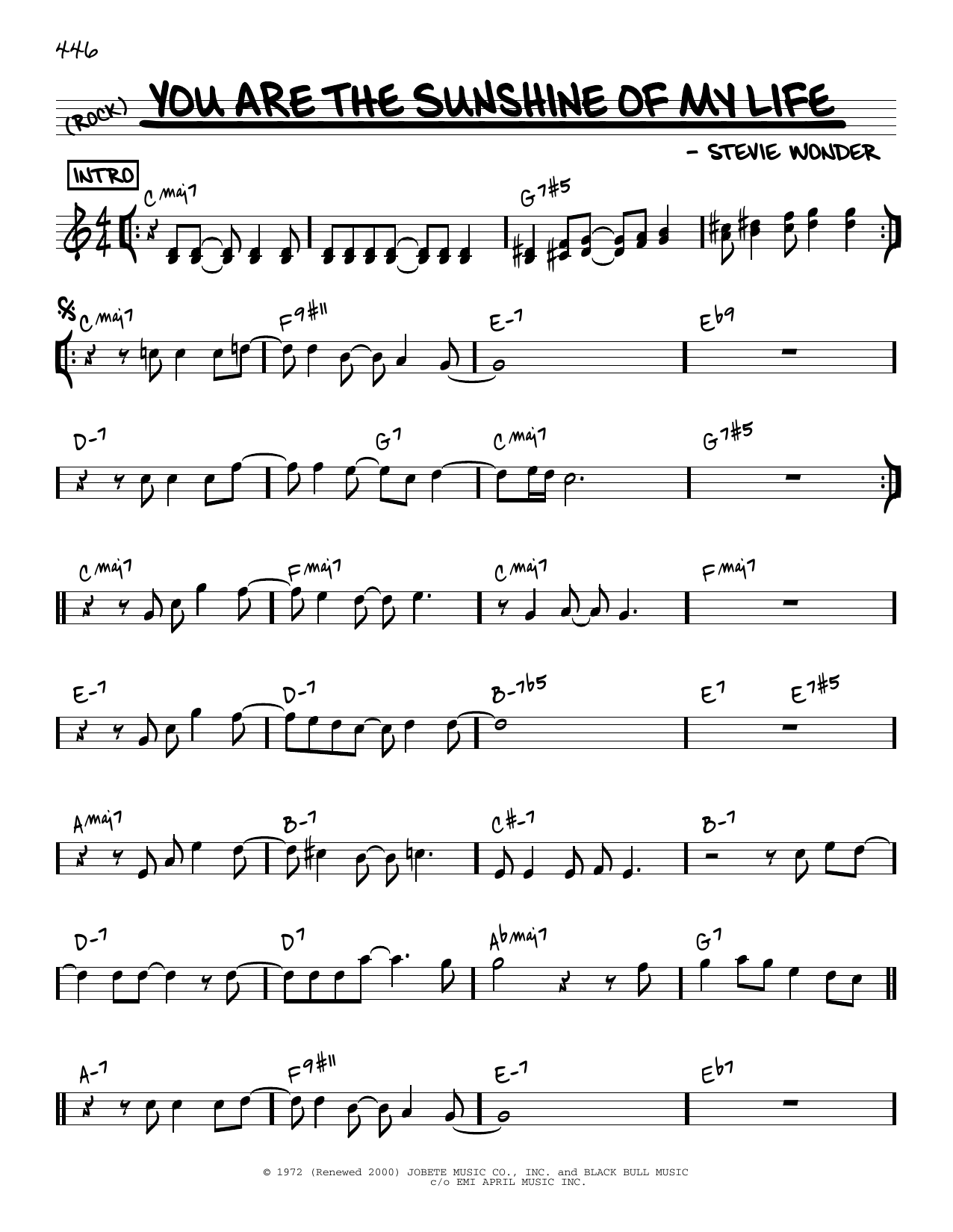 Stevie Wonder You Are The Sunshine Of My Life [Reharmonized version] (arr. Jack Grassel) Sheet Music