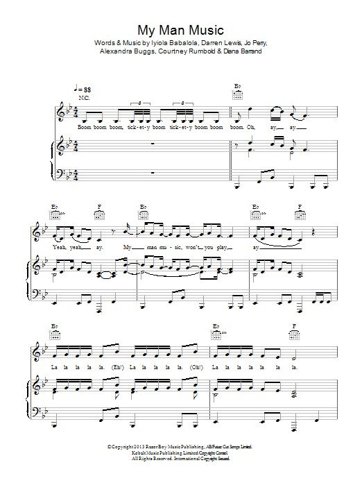 Stooshe My Man Music Sheet Music