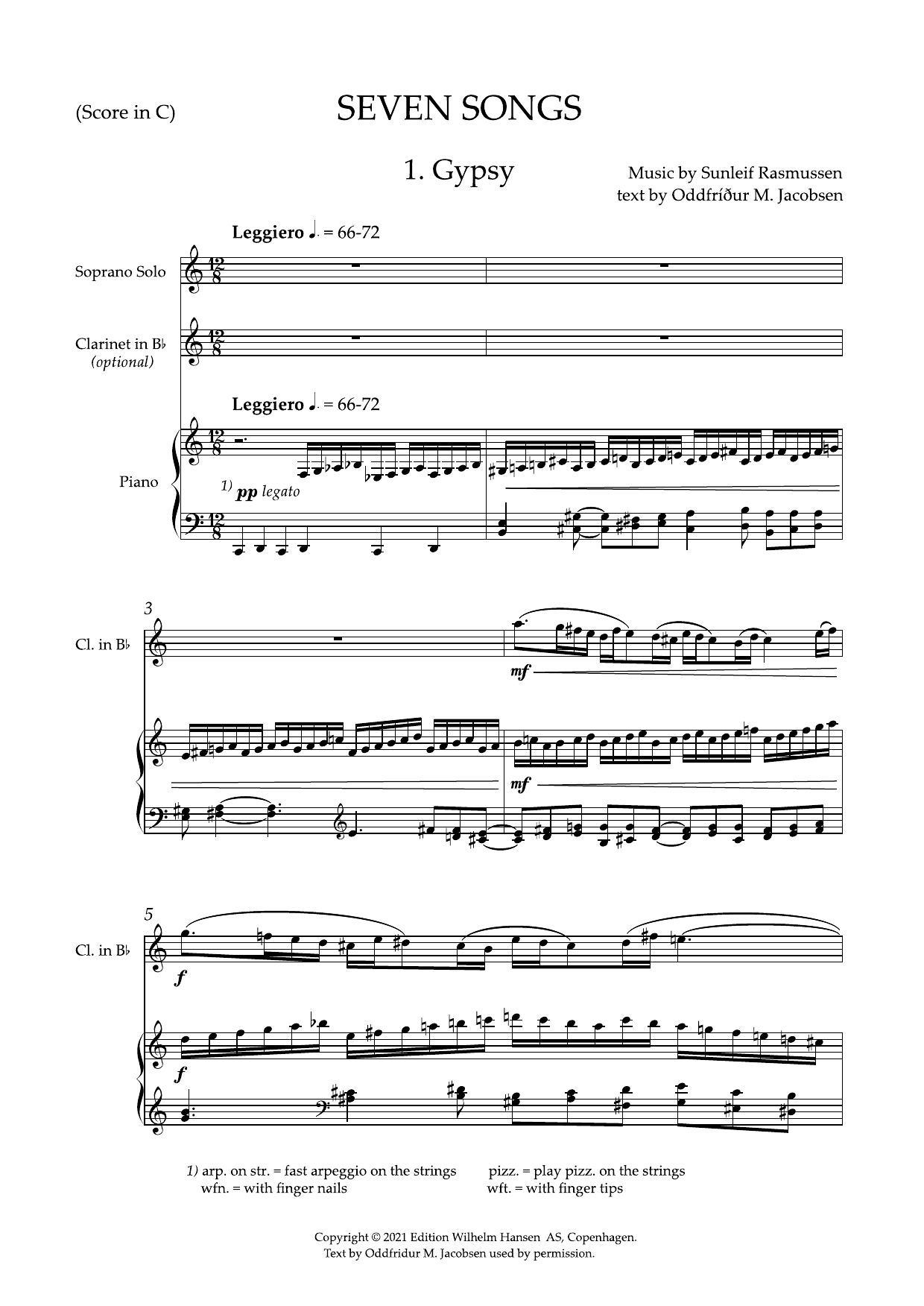 Sunleif Rasmussen 7 Sange Til Min Brors Digte (7 Songs for My Brother's Poems) Sheet Music