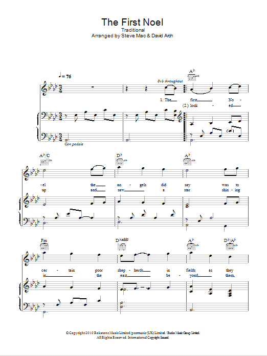 Susan Boyle The First Noel Sheet Music