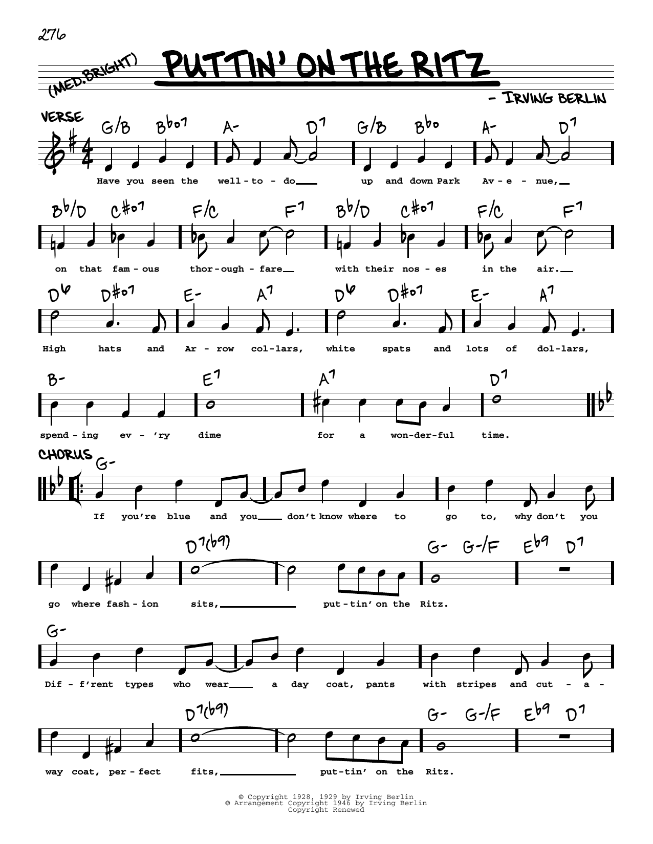 Taco Puttin' On The Ritz (arr. Robert Rawlins) Sheet Music