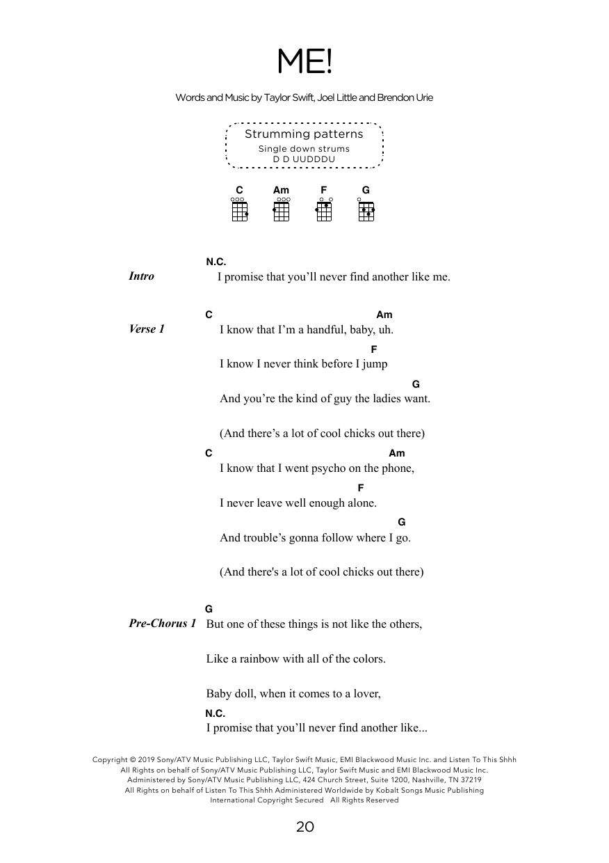 Taylor Swift ME! (arr. Elise Ecklund) Sheet Music