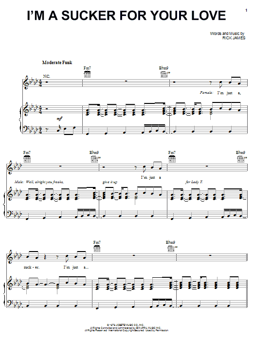 Teena Marie I'm A Sucker For Your Love Sheet Music