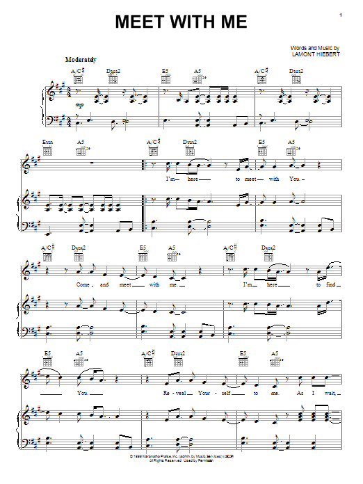 Ten Shekel Shirt Meet With Me Sheet Music