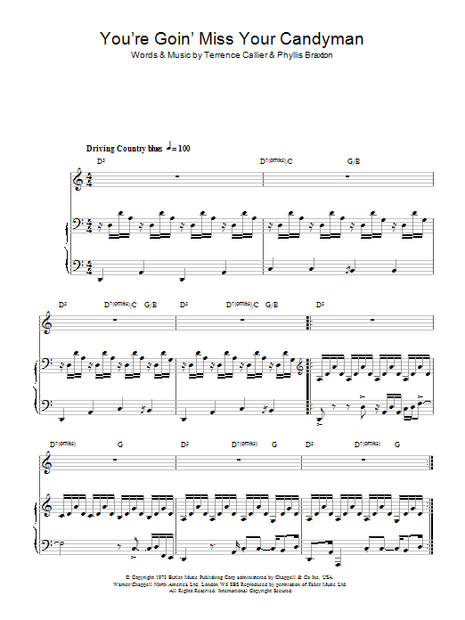 Terry Callier You Goin' Miss Your Candyman Sheet Music