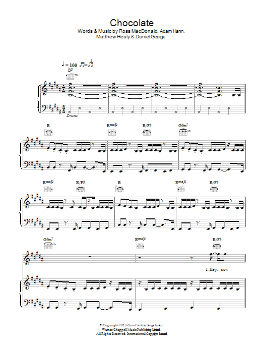The 1975 Chocolate Sheet Music