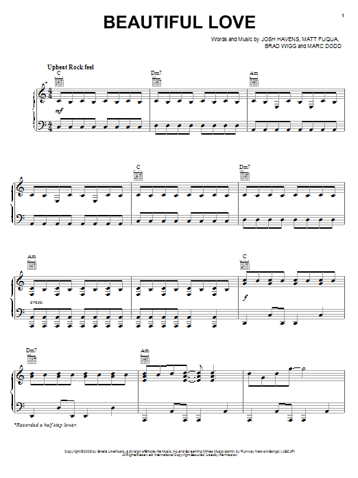 The Afters Beautiful Love Sheet Music