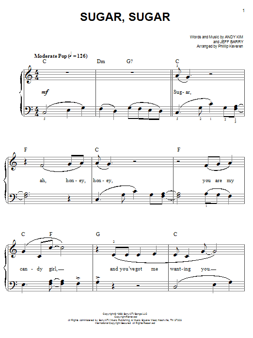 The Archies Sugar, Sugar (arr. Phillip Keveren) Sheet Music