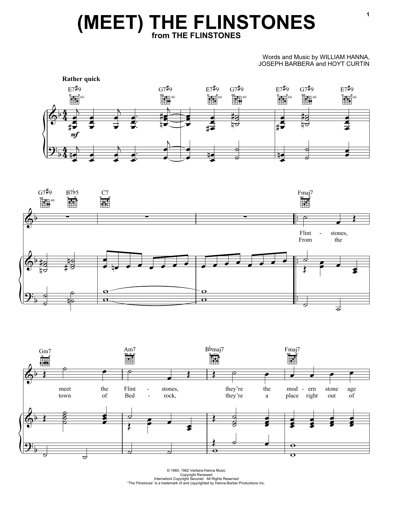 The B-52's (Meet) The Flintstones Sheet Music