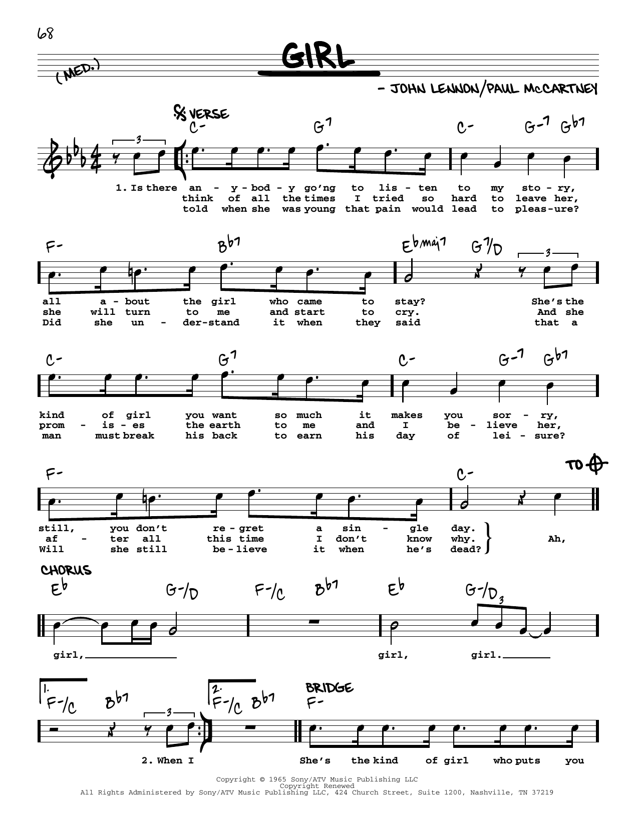The Beatles Girl [Jazz version] Sheet Music